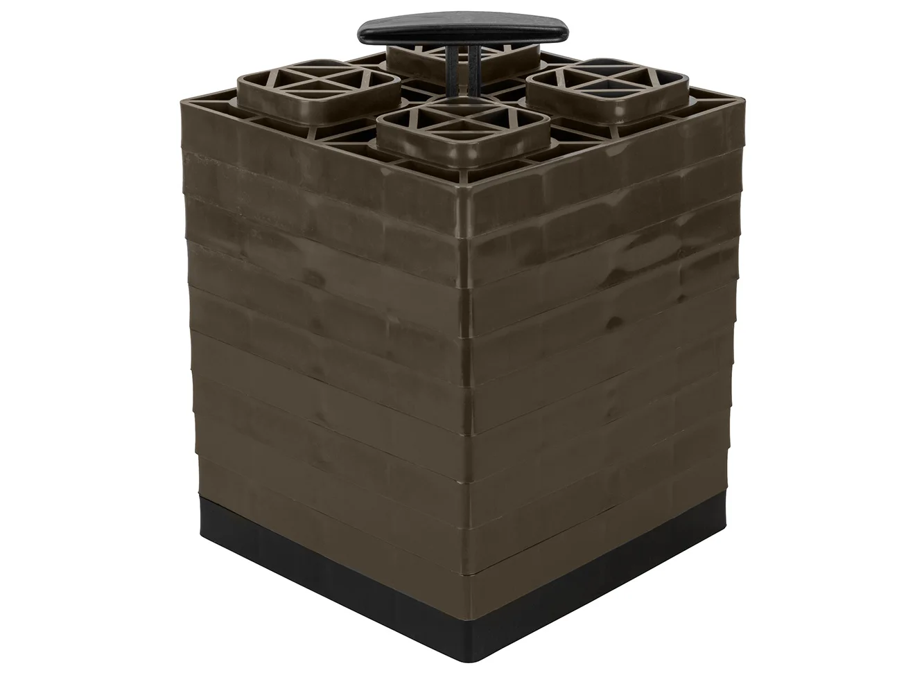 Camco FasTen Leveling Blocks w/T-Handle - 2x2 - Brown *10-Pack