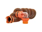 Camco RhinoEXTREME 15' Sewer Hose Kit w/ Swivel Fitting 4 In 1 Elbow Caps