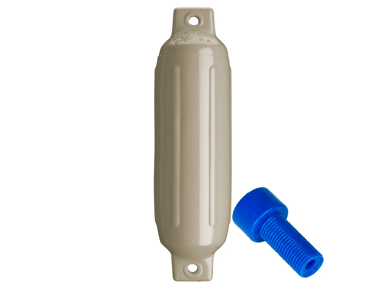 Polyform G-1 Twin Eye Fender 3.5" x 12.8" - Sand w/Adapter