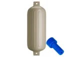 Polyform G-6 Twin Eye Fender 11" x 30" - Sand w/Adapter