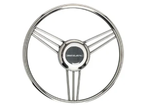 Uflex V27 13.8" Steering Wheel - Stainless Steel Grip & Spokes