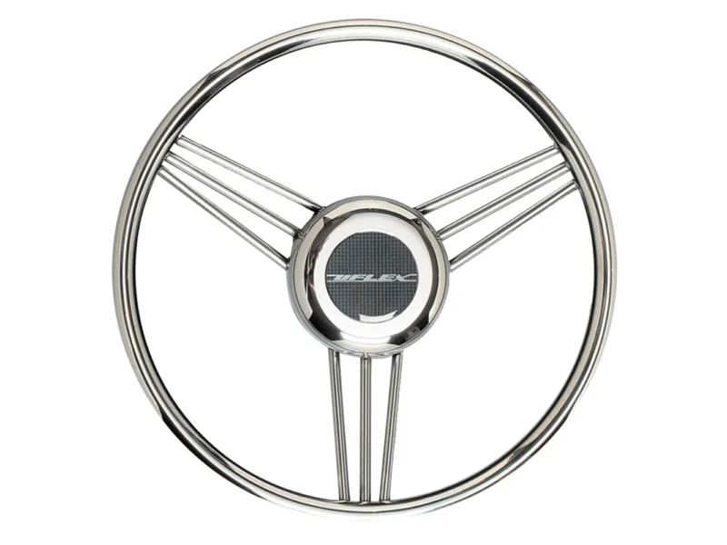 Uflex V27 13.8" Steering Wheel - Stainless Steel Grip & Spokes