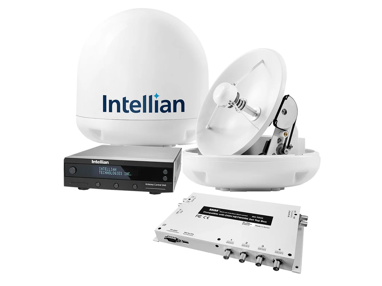 Intellian i3 US System w/DISH/Bell MIM-2 (w/3M RG6 Cable) & 15M RG6 Cable
