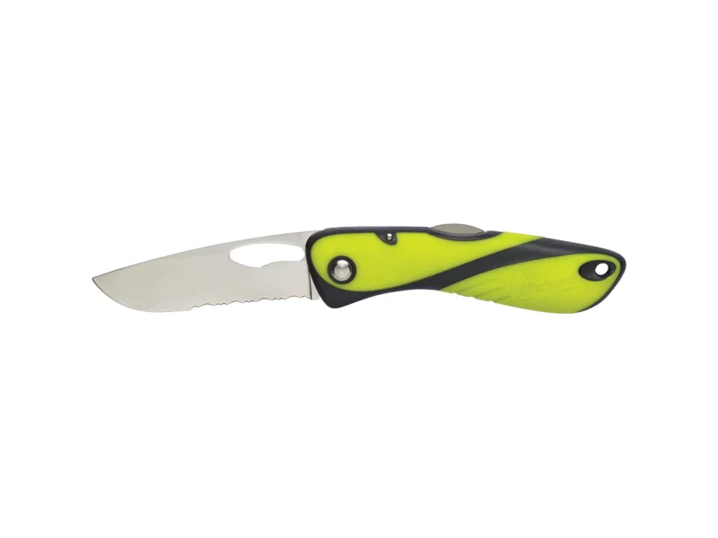 Wichard Offshore Knife - Single Serrated Blade - Fluorescent