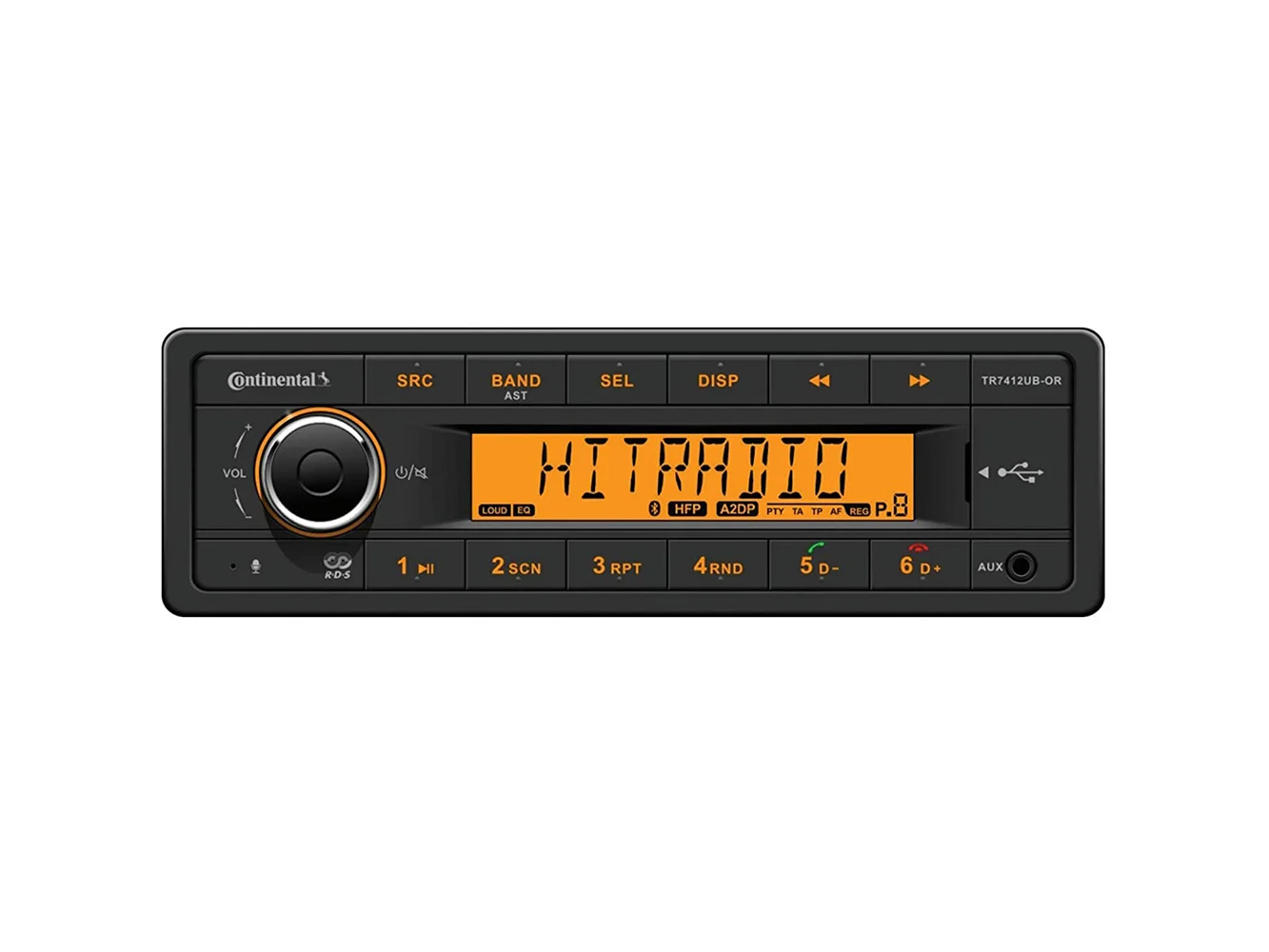 Continental Stereo w/AM/FM/BT/USB - Harness Included - 12V