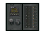 Blue Sea 1497 - 360 Panel - 8 Position 12V Flat Rocker M2 Multimeter w/SOC & Dual USB/12V Socket
