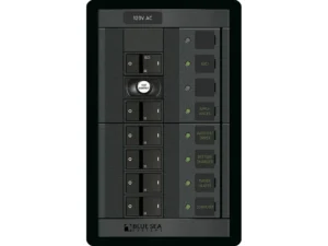 Blue Sea 1503 - 360 Panel - ELCI + 5 Position 120V AC Flat Rocker