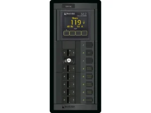Blue Sea 1504 - 360 Panel - ELCI + 5 Position 120V AC Flat Rocker w/M2 AC Multimeter