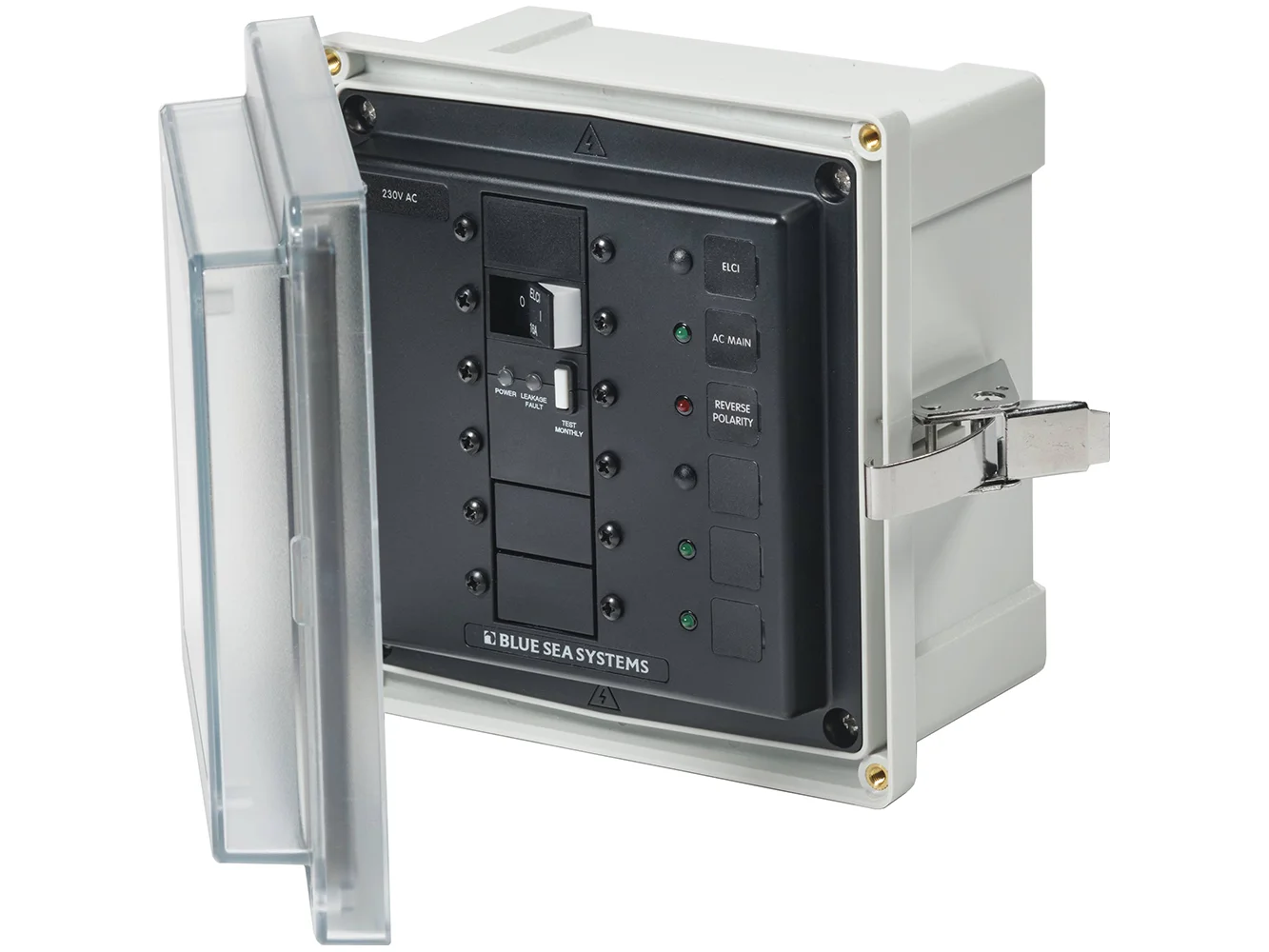 Blue Sea 3121 - SMS Panel Enclosure w/ELCI (16A) & 3 Blanks - 230V AC