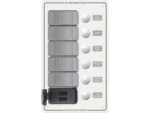 Blue Sea 8421 - 5 Position Contura Switch Panel w/Dual USB Chargers - 12/24V DC - White