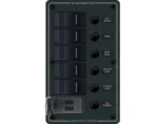 Blue Sea 8521 - 5 Position Contura Switch Panel w/Dual USB Chargers - 12/24V DC - Black