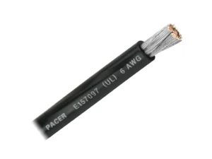 Pacer Black 6 AWG Battery Cable - Sold By The Foot