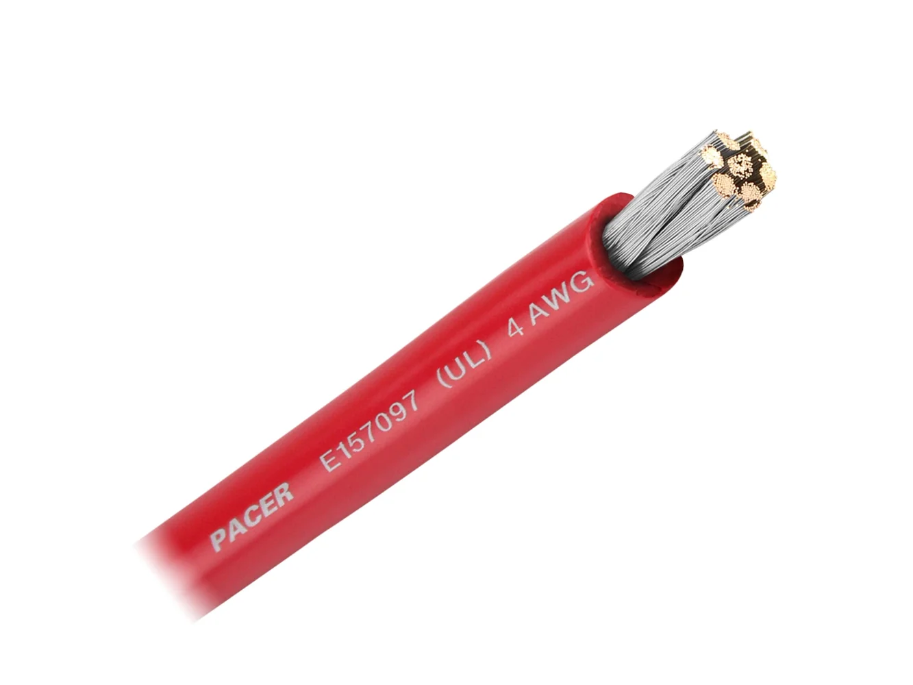 Pacer Red 4 AWG Battery Cable - Sold By The Foot