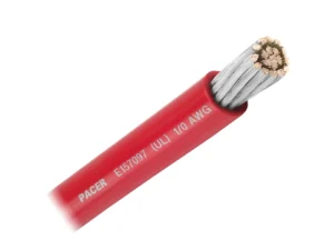 Pacer Red 1/0 AWG Battery Cable - Sold By The Foot