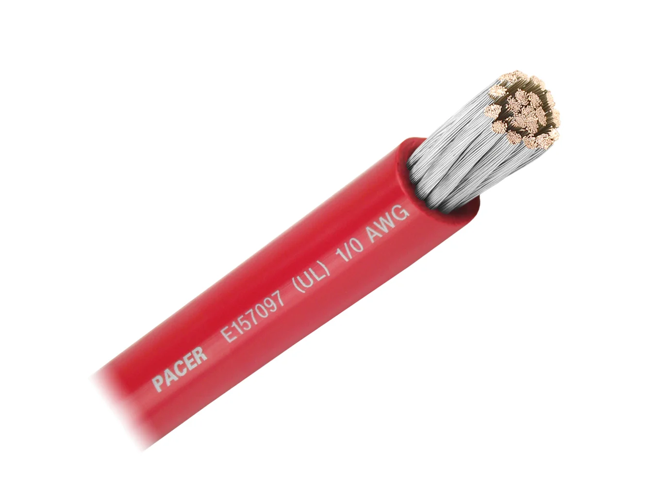 Pacer Red 1/0 AWG Battery Cable - Sold By The Foot