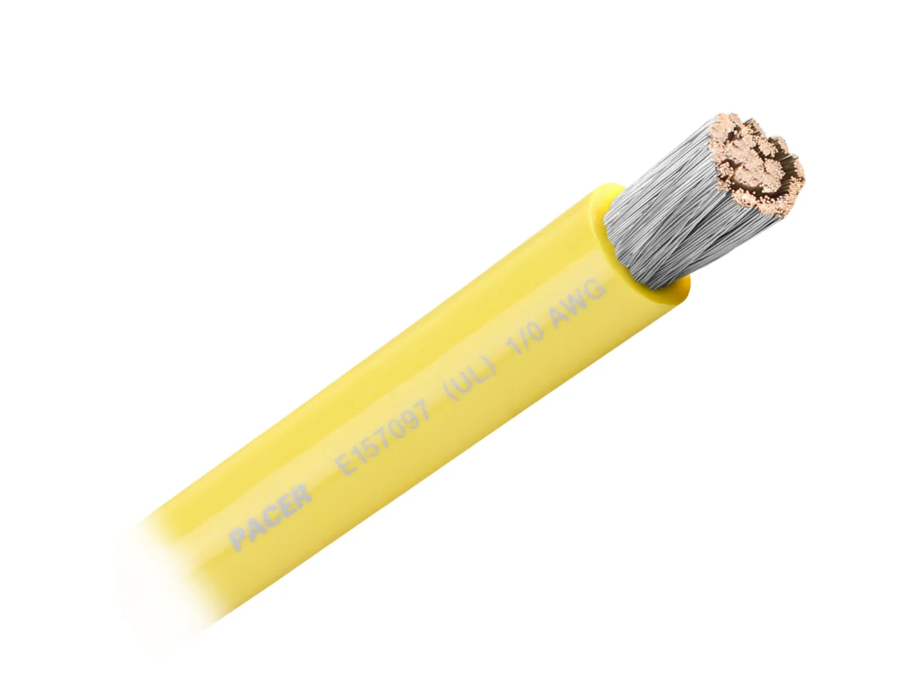 Pacer Yellow 1/0 AWG Battery Cable - Sold By The Foot