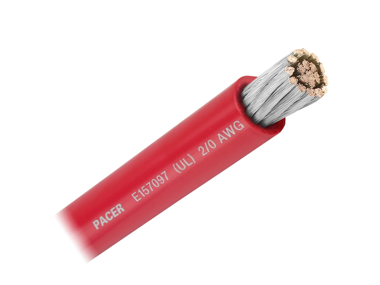 Pacer Red 2/0 AWG Battery Cable - Sold By The Foot