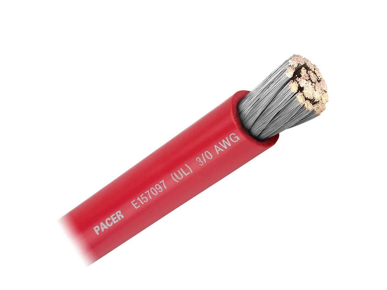Pacer Red 3/0 AWG Battery Cable - Sold By The Foot