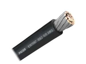 Pacer Black 4/0 AWG Battery Cable - Sold By The Foot