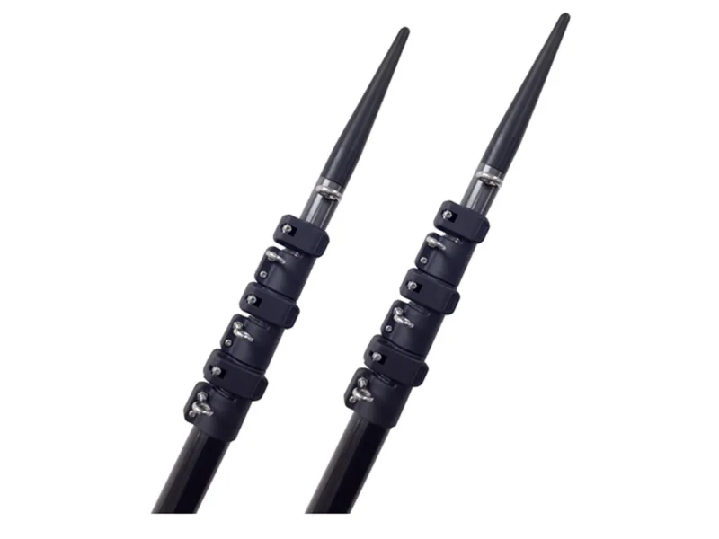 Lee's Tackle 16' Telescoping Carbon Fiber Outrigger Poles Sleeved f/TACO Bases