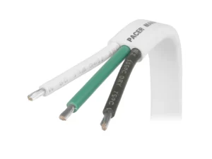 Pacer 6/3 AWG Triplex Cable - Black/Green/White - 50'