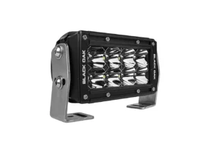 Black Oak Pro Series 3.0 Double Row 4" LED Light Bar - Flood Optics - Black Housing