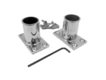 NavPod Stainless Steel Feet f/1.25″ Diameter AngleGuards or Stanchion Kits (Rectangular Base) w/Hardware