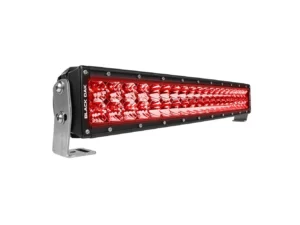 Black Oak 20" Curved Double Row Red LED Predator Hunting Light Bar - Combo Optics - Black Housing - Pro Series 3.0