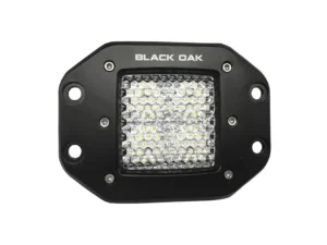 Black Oak 2" Flush Mount LED Pod Light - Flood Optics - Black Housing - Pro Series 3.0