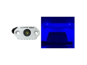 Black Oak Rock Accent Light - Blue LEDs - White Housing