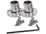 NavPod Feet Pair Kit – Stainless Steel Feet for 1″ Diameter Tubing (Circular Base)