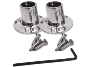 NavPod Feet Pair Kit – Stainless Steel Feet for 1″ Diameter Tubing (Circular Base)