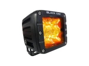 Black Oak 2" Amber LED Pod Light - Flood Optics - Black Housing - Pro Series 3.0