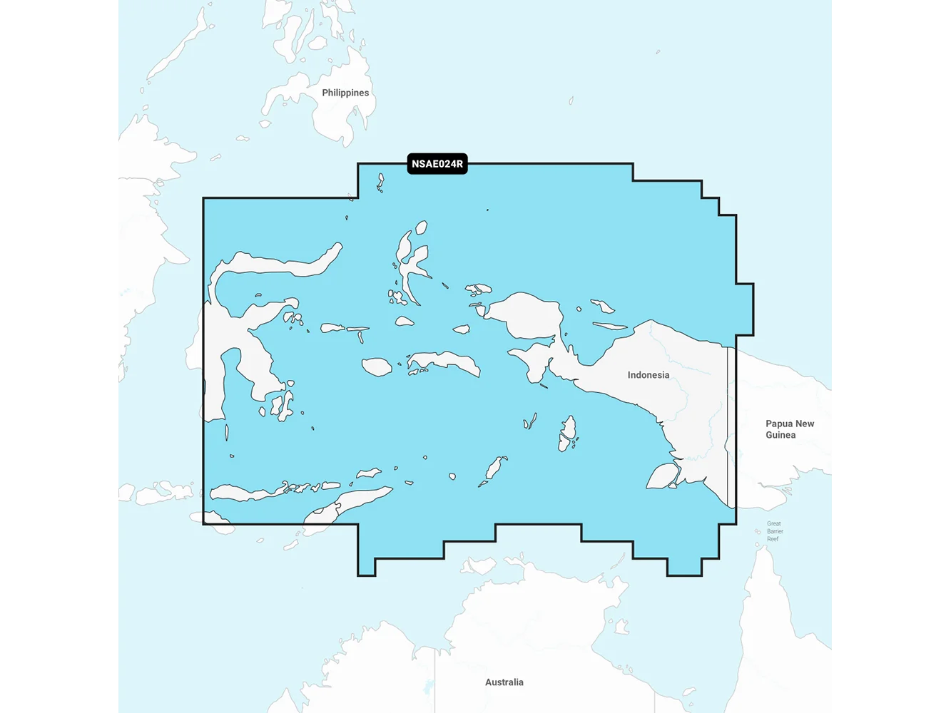 Garmin Navionics+ NSAE024R - Central West Papua & East Sulawesi - Marine Chart