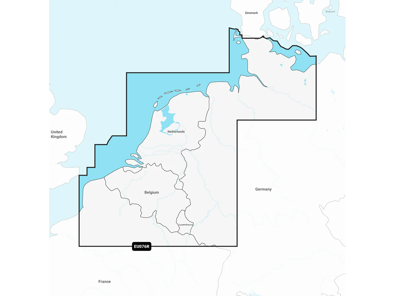 Garmin Navionics+ NSEU076R - Benelux & Germany, West - Marine Chart