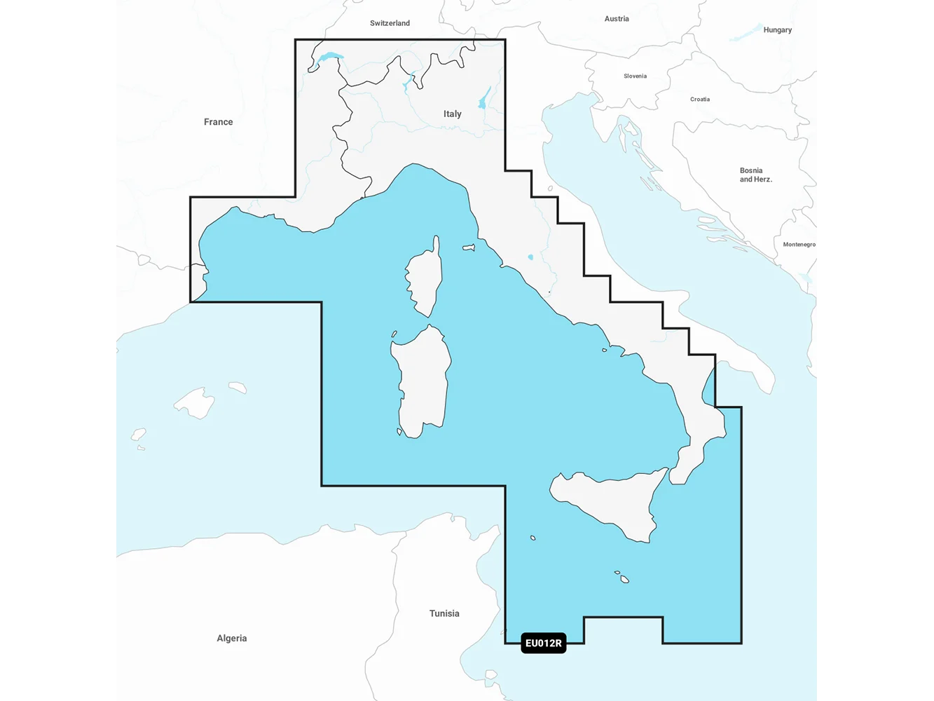 Garmin Navionics Vision+ NVEU012R - Mediterranean Sea, Central & West - Marine Chart