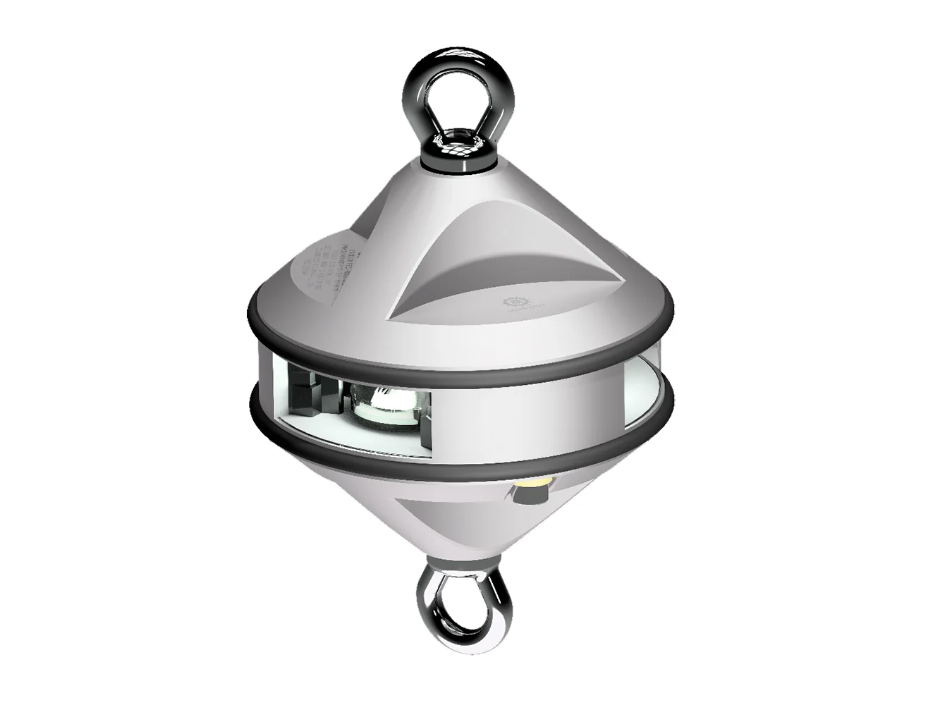 Lopolight Series 200-012 - Hoist Light - 2NM - White - Silver Housing