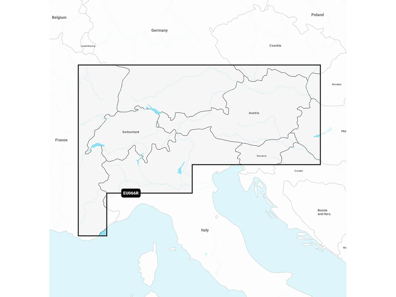 Garmin Navionics Vision+ NVEU066R - Alpine, Lakes & Rivers - Inland Marine Chart