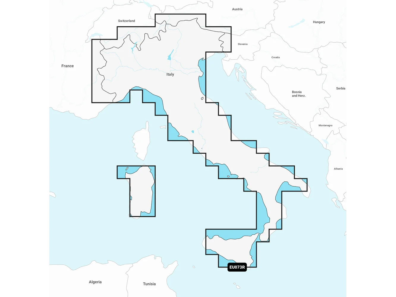Garmin Navionics Vision+ NVEU073R - Italy, Lakes & Rivers - Marine Chart