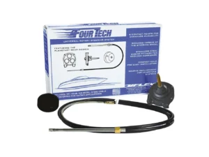 Uflex Fourtech 20' Black Mach Rotary Steering System w/Helm, Bezel & Cable