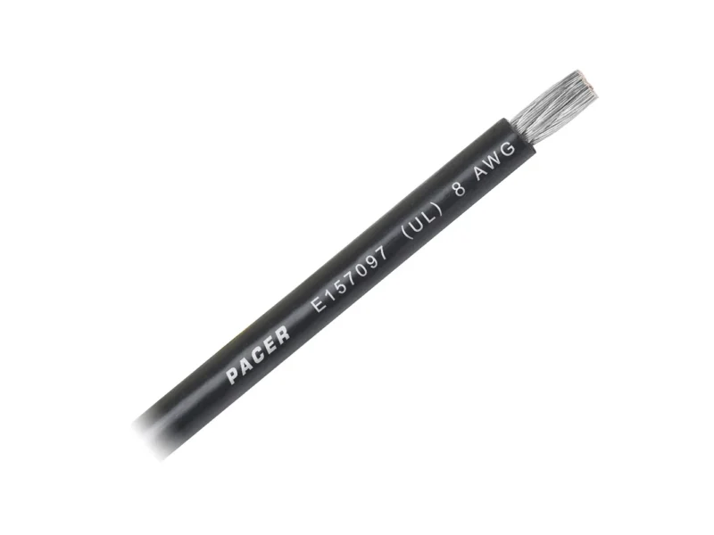 Pacer Black 8 AWG Battery Cable - Sold By The Foot