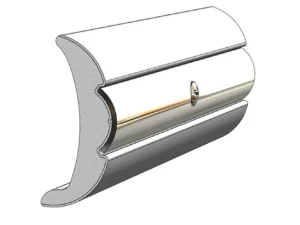 TACO Rigid Vinyl Flex-Core Rub Rail 2" x 7/8" - Frosty White 60'