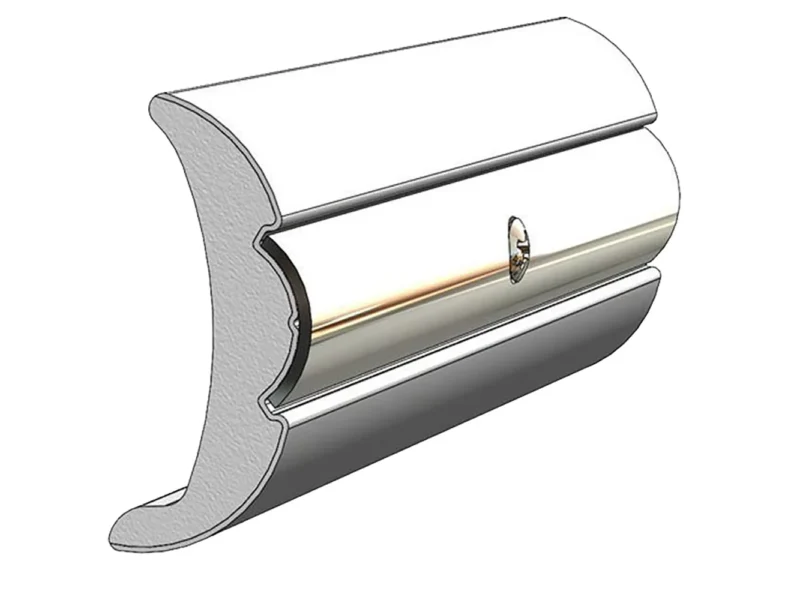 TACO Rigid Vinyl Flex-Core Rub Rail 2" x 7/8" - Frosty White 60'