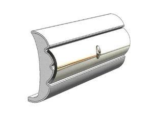 TACO Rigid Vinyl Flex-Core Rub Rail 1.58" x .635" - Frosty White 60'