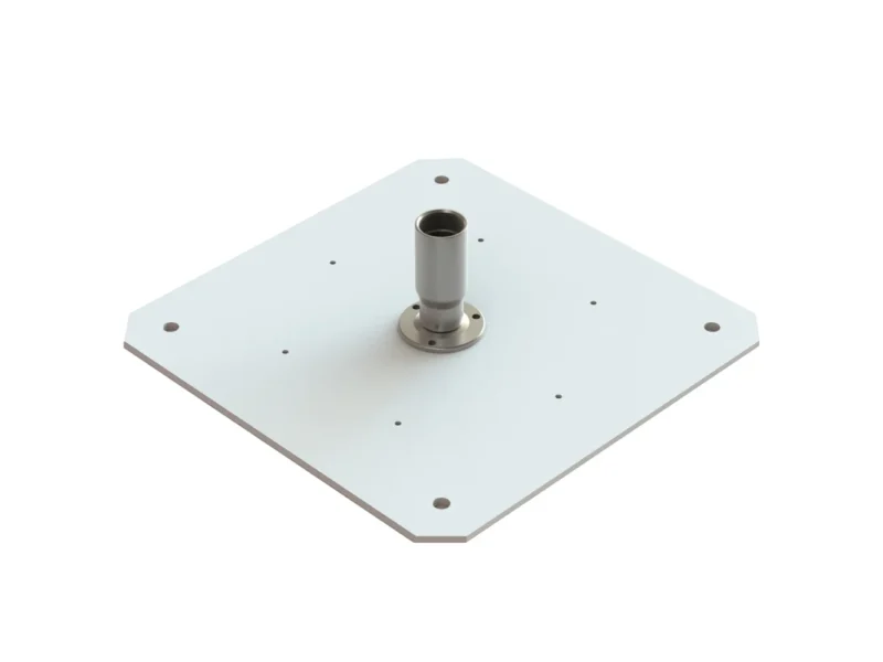 Seaview Starlink Adapter Plate f/24" KVH Domes w/Starlink Stainless Steel 1"-14 Threaded Adapter & Stainless Steel Fixed Base
