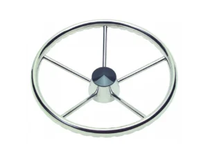 Schmitt Marine 170 Finger Grip Destroyer 5-Spoke 13.5" Stainless Steel Cap 3/4" Tapered Shaft w/Knob