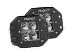 RIGID Industries D-Series PRO Flood Flush Mount Black Light - Pair