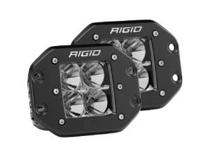 RIGID Industries D-Series PRO Flood Flush Mount Black Light - Pair