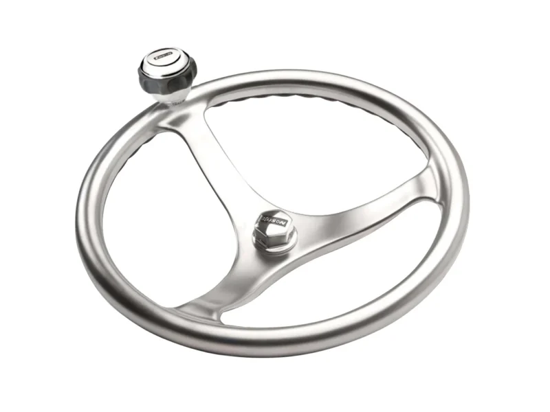 Edson Satin Finish Stainless Steel ComfortGrip 13" PowerWheel w/Knob & Nut