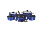 Magma Nestable 10 Piece Induction Non-Stick Enamel Finish Cookware Set - Cobalt Blue